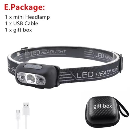 Rechargeable waterproof usb Head light
