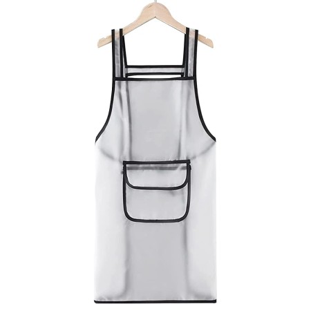 মহিলা/পুরুষদের জন্য কোরিয়ান কিচেন এপ্রন জলরোধী স্বচ্ছ (কোনও ঝামেলা ছাড়াই রান্না করুন।)