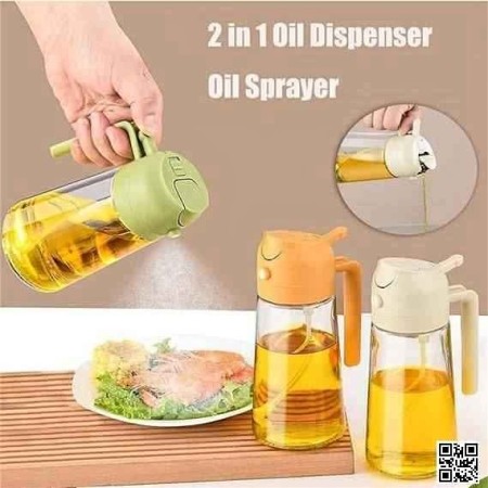 (১ পিস) 2 in1 Oil Spray Dispenser Bottle